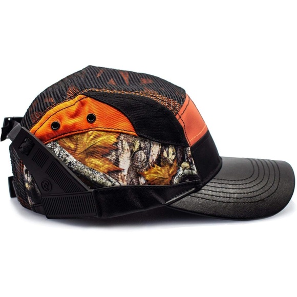 Dungeon Orange & Black Hat w/ Leather brim - Picture 2 of 2